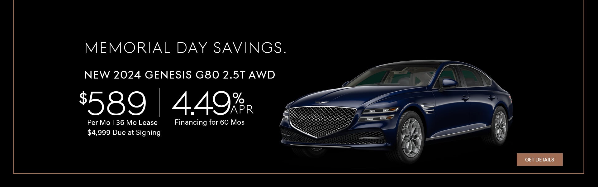 GENESIS G80 2.5T AWD Lease Special